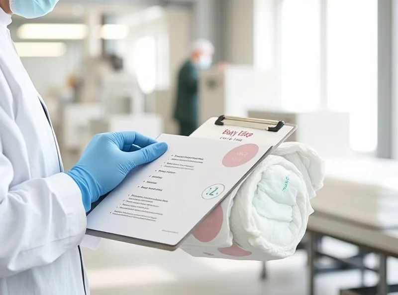 Contrôle qualité couches bébé en entrepôt